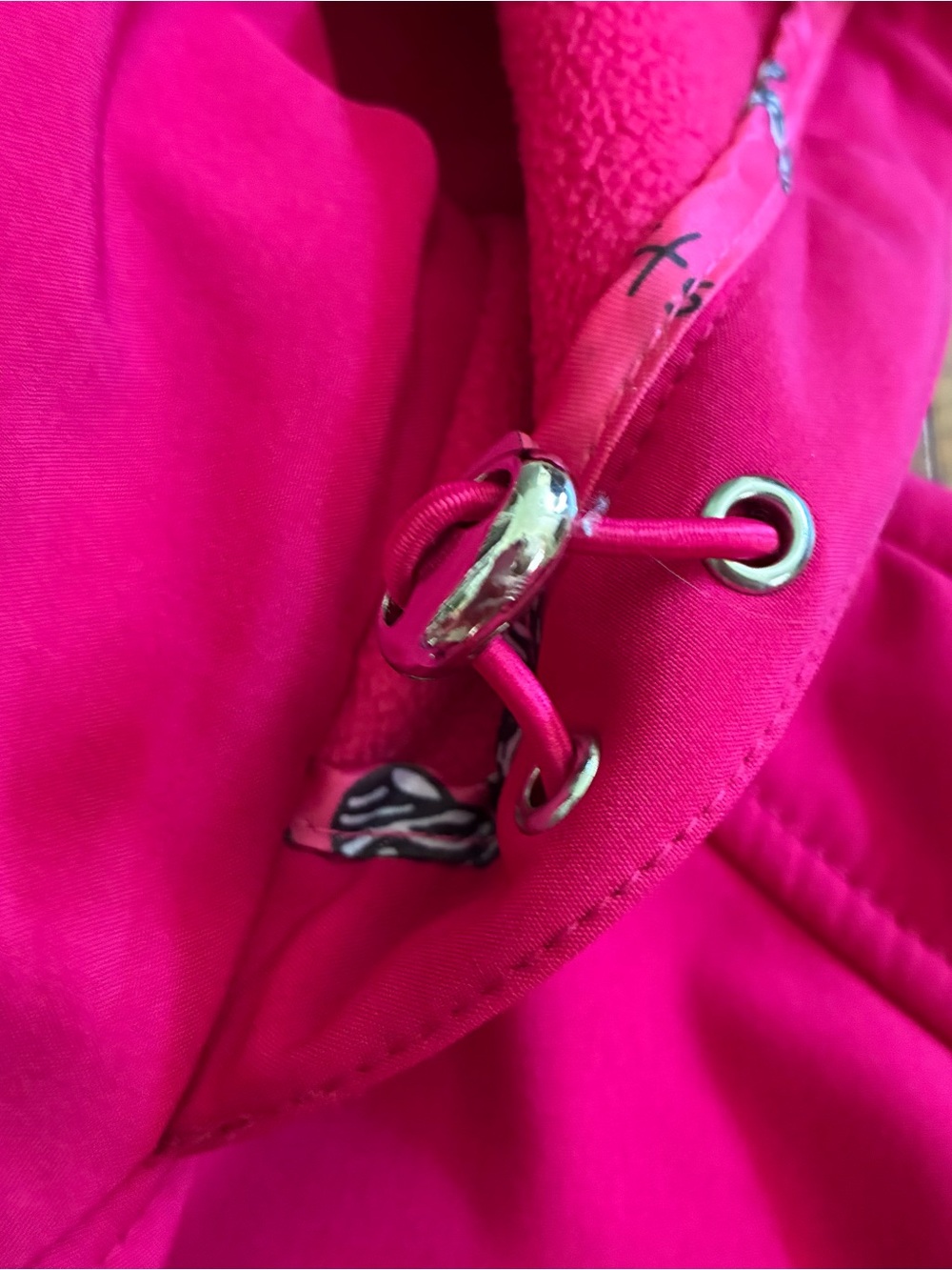 Betsey Johnson Belted Hooded Soft Shell Coat Pink Medium - Picture 8 of 10